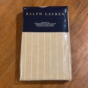 Ralph Lauren Beckett Haberdashery Euro European Pillow Sham Camel new